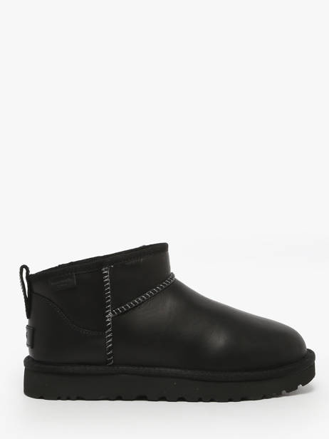 Enkellaarsjes Uit Leder Ugg Zwart accessoires 1163490